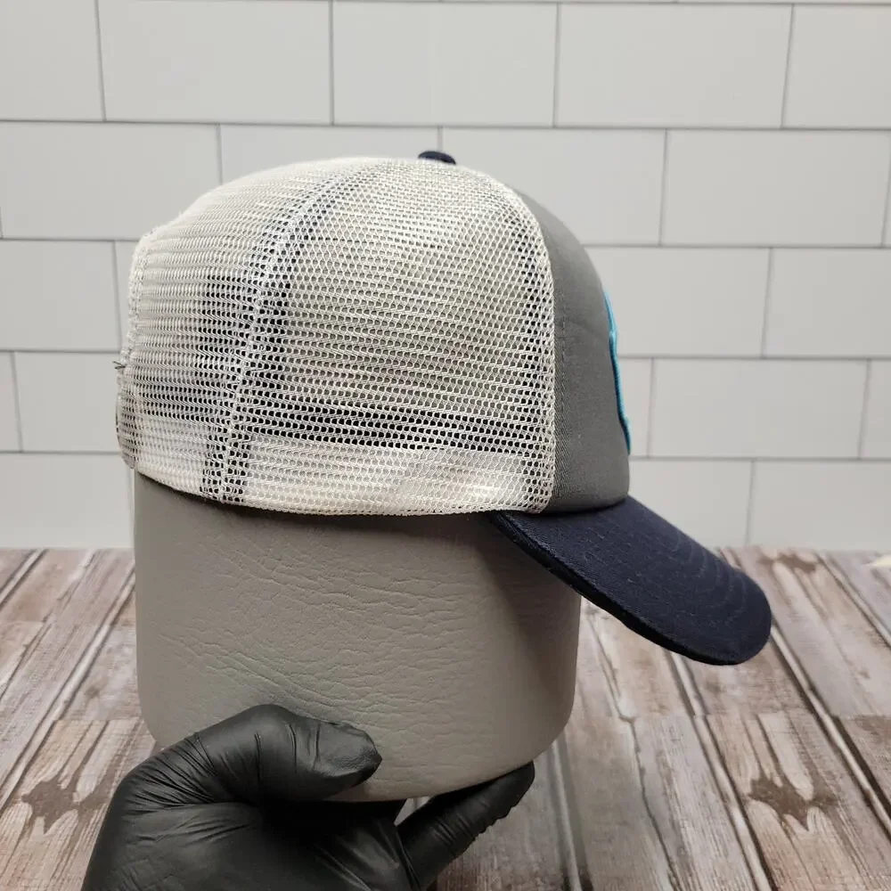 Busch Latte Trucker Hat Gray Blue Mesh Snapback H3 Headwear Beer Cap